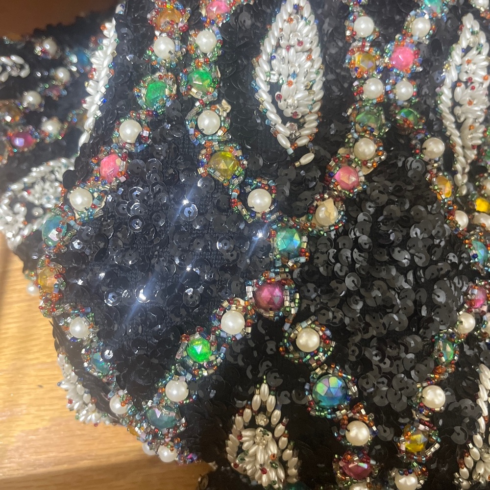 beaded gown